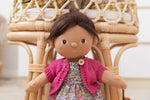 Short Sleeve Knit Cardigan in Bright Pink Made To Fit The Dinkum Dolls