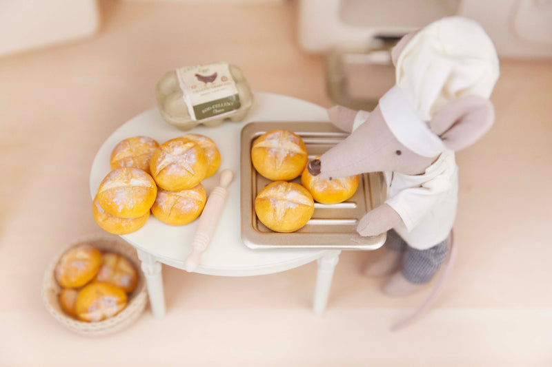 Single Handmade Miniature Polymer Clay Sourdough Roll Miniature Food Perfect For Maileg Mice