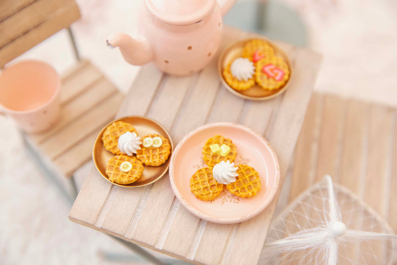 Handmade Miniature Polymer Clay Waffle Stack Miniature Food Perfect For Maileg Mice