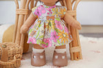 LuLu Dress In Spring Blooms Made To Fit The Dinkum Dolls