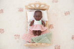 Mila Dress In Pastel Check Made To Fit The 21cm Miniland Dolls