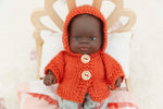 Elliot Set Knit Hooded Cardigan With Matching Pants MadeTo Fit 21cm Miniland Doll