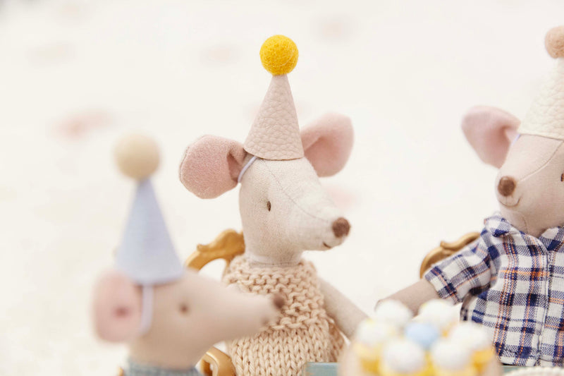 Set of 4 Handmade Miniature Party Hats Perfect For Your Maileg Mice