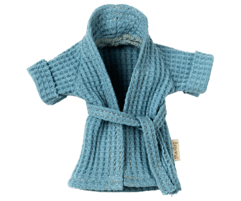 Maileg Bathrobe For Mouse Dad Or Mouse Mum Dusty Blue